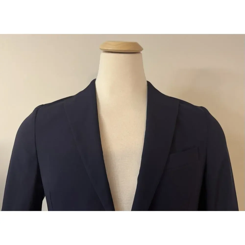 New With Tags Corneliani Navy Blue Stretch Blazer Jacket Size 50R/40R $1595.00
